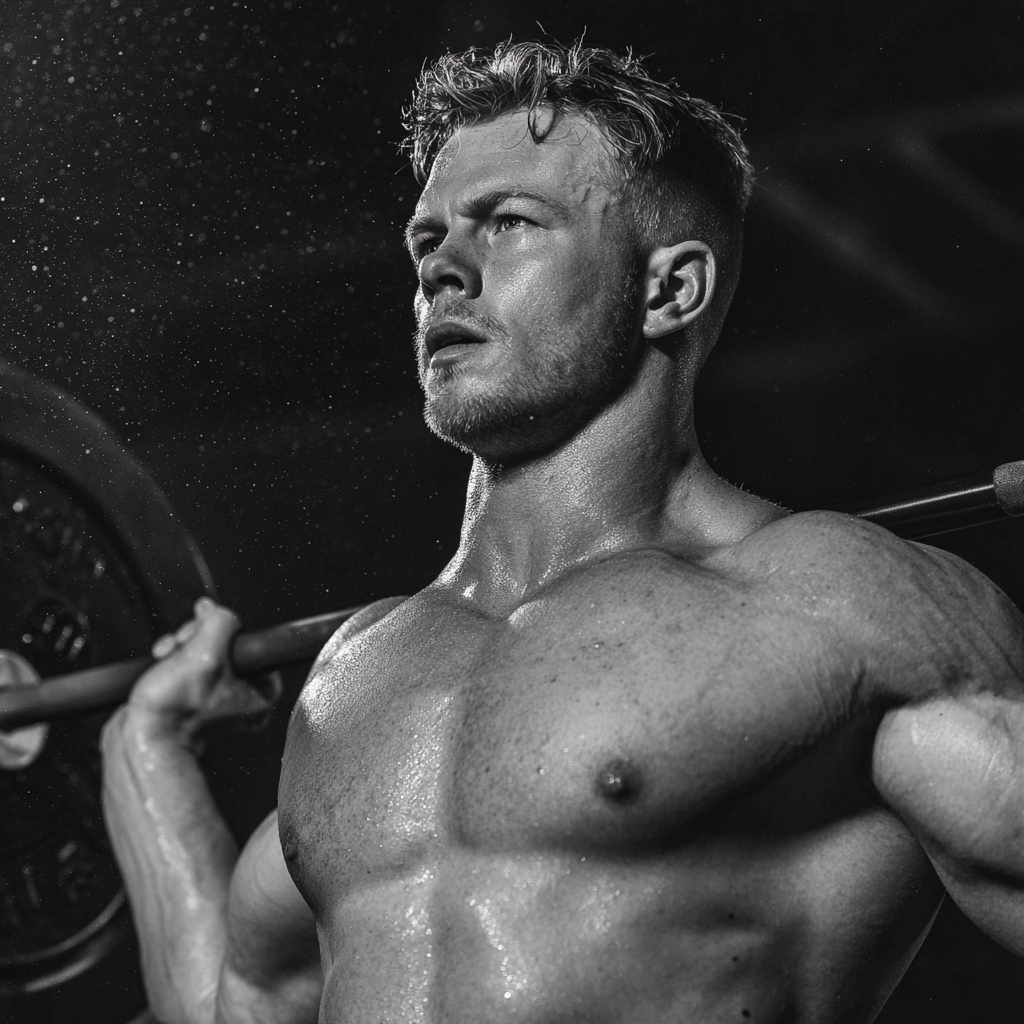 Чоловік тренується